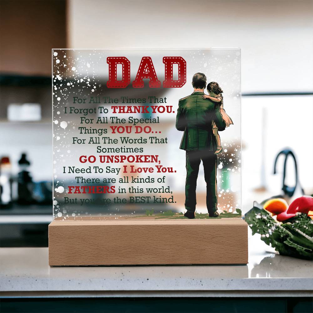 Danke Papa - Acryl quadratisch