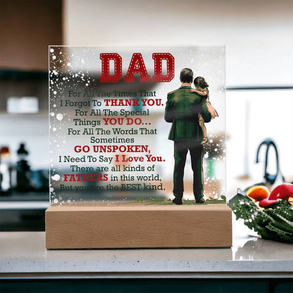 Danke Papa - Acryl quadratisch