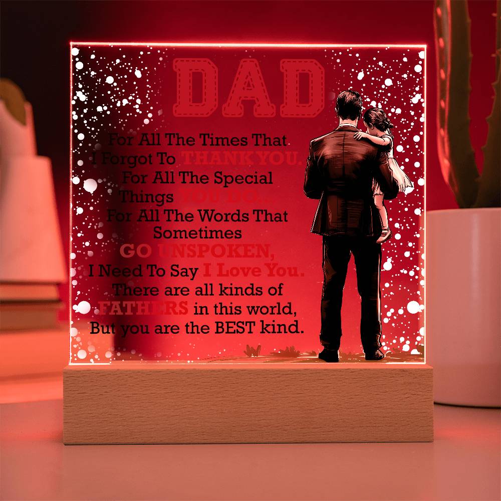 Danke Papa - Acryl quadratisch