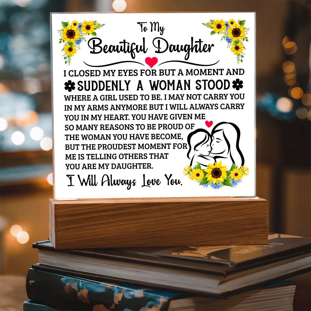 An meine Tochter – Acryl-Quadrat