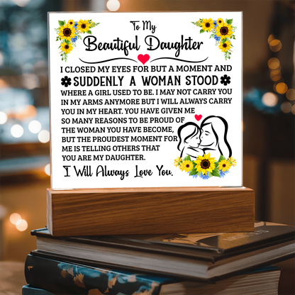 An meine Tochter – Acryl-Quadrat