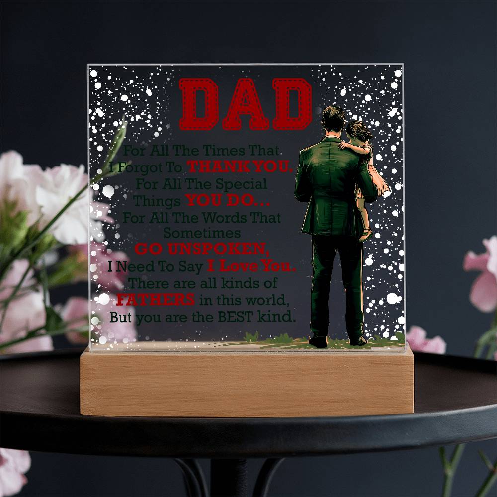 Danke Papa - Acryl quadratisch