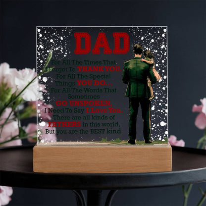 Danke Papa - Acryl quadratisch