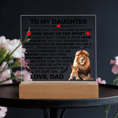 Für meine Tochter Braver – Acryl Quadrat