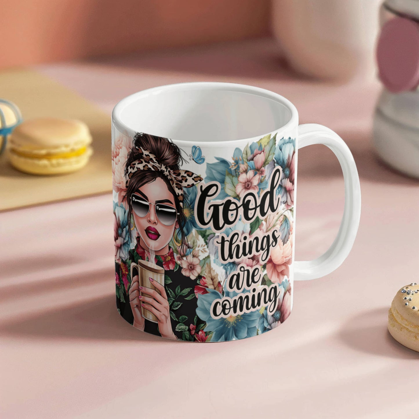 Gute Dinge kommen – Keramiktasse