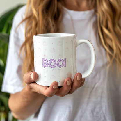 Minimalistic Fall Boo! Mug - 11 oz and 15 oz
