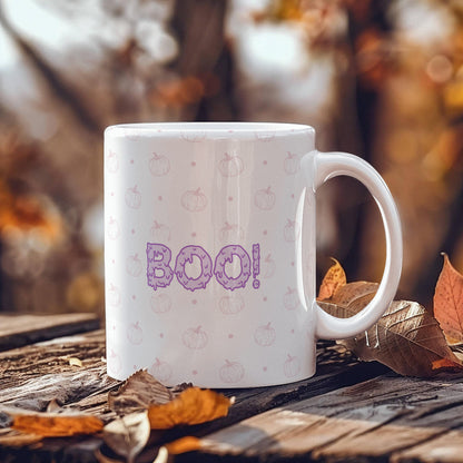 Minimalistic Fall Boo! Mug - 11 oz and 15 oz