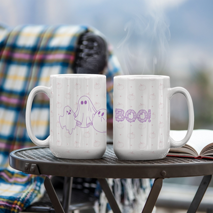Minimalistic Fall Boo! Mug - 11 oz and 15 oz