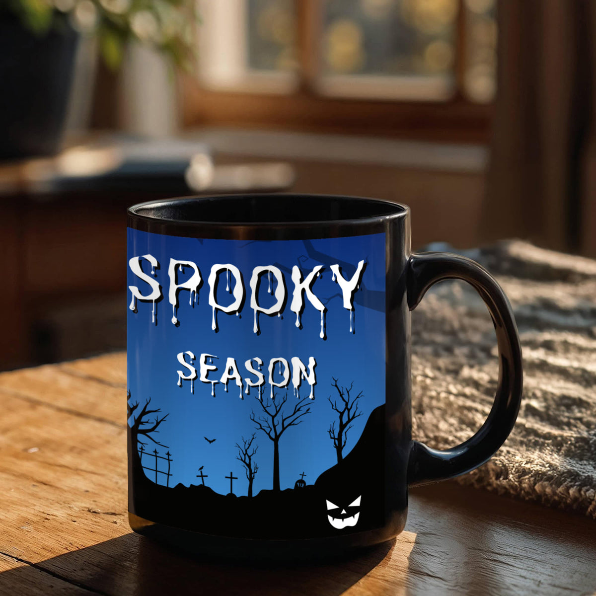 Spooky Blue Graveyard Mug - 11 oz and 15 oz