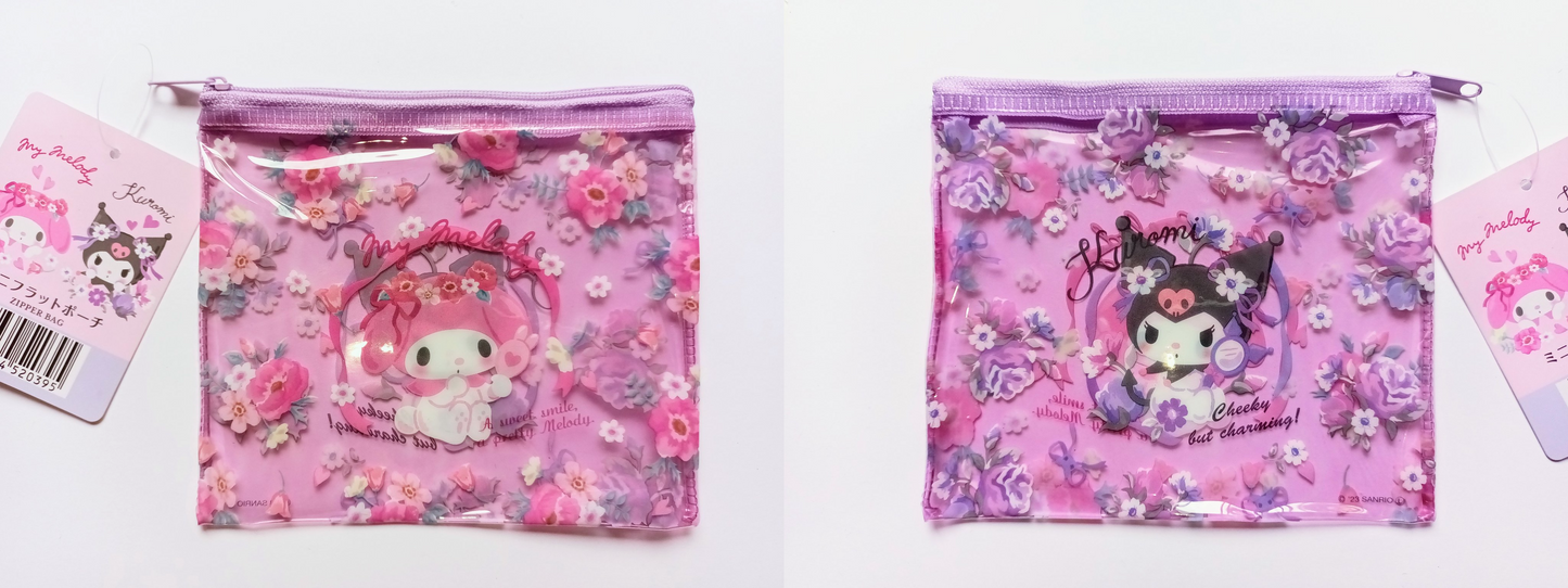 Floral My Melody and Kuromi Pouch