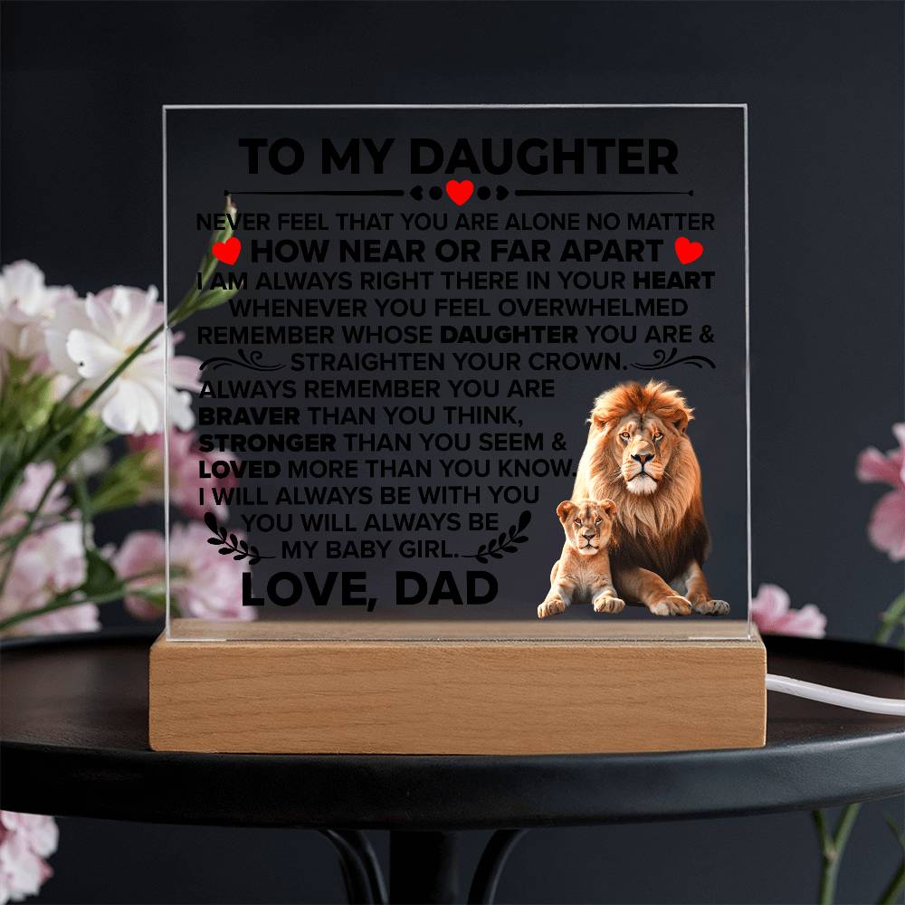 Para sa Aking Matapang na Anak – Acrylic Square
